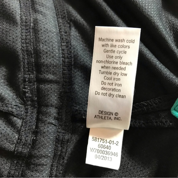 Athleta XS Black Wick-It Swimsuit Bathing Suit Swim Coverup - Picture 8 of 9